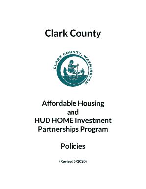 Fillable Online Clark Wa Home Investment Partnerships Program Overview