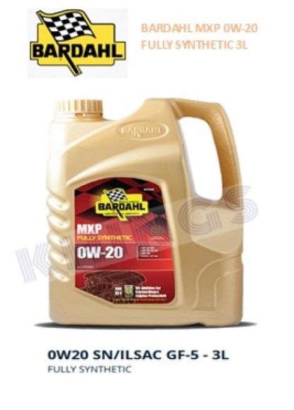 KINGS FULLY SYNTHETIC BARDAHL ENGINE OIL MXP 0W20 3L 4L