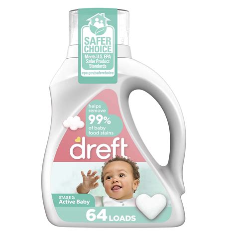 Dreft Stage 2 Active Baby Liquid Laundry Detergent For Infant Washing