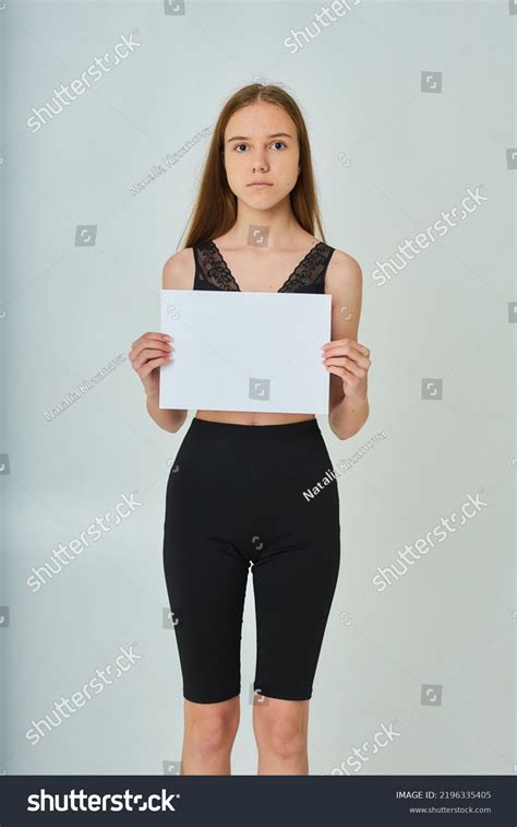 Girl Black Lingerie On White Background Stock Photo 2196335405 Shutterstock