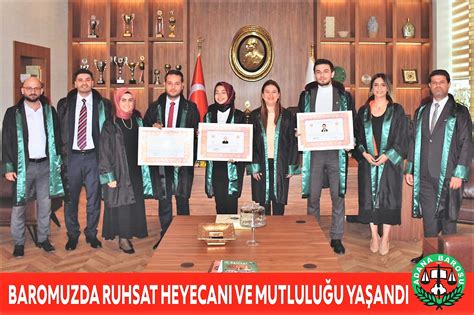 BAROMUZDA RUHSAT HEYECANI ve MUTLULUĞU YAŞANDI ADANA BAROSU