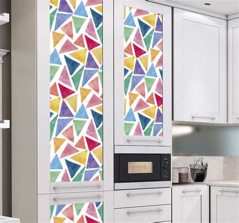 Geometric Kitchen Cabinet Furniture Decal Tenstickers