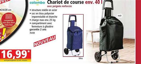 Promo Chariot De Course Env 40 L Colombo Chez Norma ICatalogue Fr