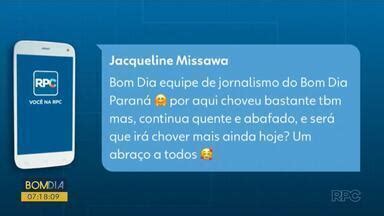 Bom Dia Paran Telespectadores Mandam Mensagens Para O Bom Dia Paran