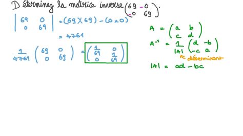 Vidéo question Déterminer linverse dune matrice diagonale Nagwa
