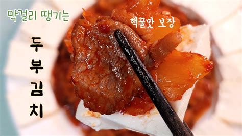 꿀맛 두부김치 이렇게 볶으면 세상에서 제일 맛있는 두부김치볶음 Tofu Kimchi Youtube