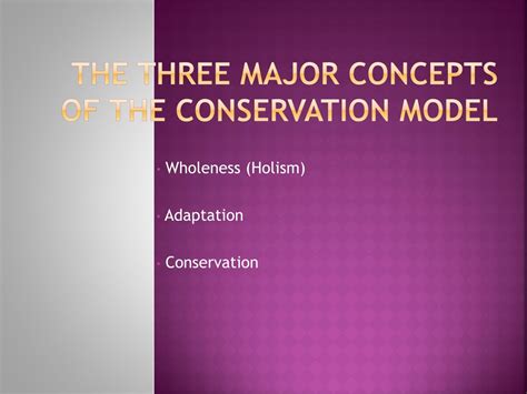 Ppt Conservation Model Myra Estrin Levine Powerpoint Presentation