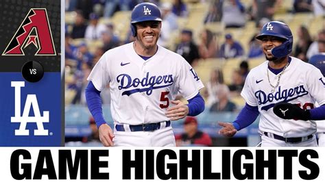 D Backs Vs Dodgers Game Highlights Mlb Highlights Youtube