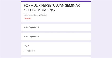 Contoh Google Form Kuesioner Koleksi Gambar