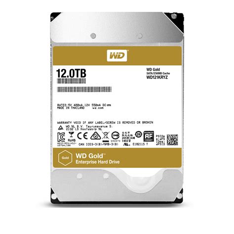 Western Digital WD121KRYZ עכשיו 15% הנחה 12 TB Gold 3.5" SATA III