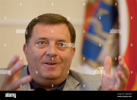 Bosnian Serb Milorad Dodik President Of The Bosnian Serb Region Of