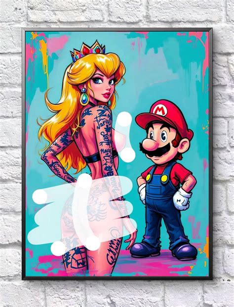 Mario Princesse Peach Nude Etsy