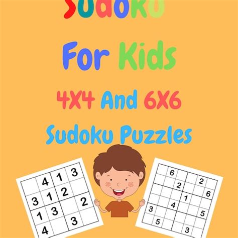 Printable Pdf Easy Sudoku For Kids 6x6 400 Children Puzzles Etsy