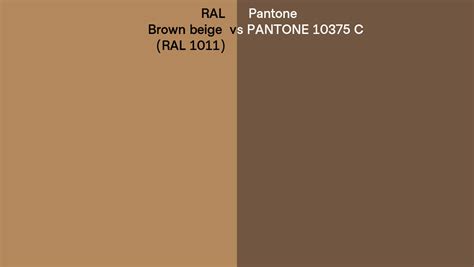 RAL Brown Beige RAL 1011 Vs Pantone 10375 C Side By Side Comparison