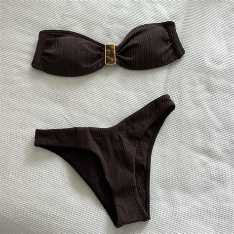 ZIMMERMAN Laurel Bandeau Bikini Size O Brand New Depop
