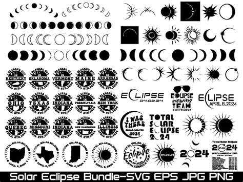 Solar Eclipse Svg Bundle Eclipse Svg Blacked Out In U Inspire