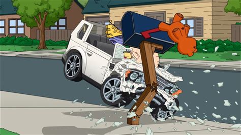 Stewie crashes his car - YouTube