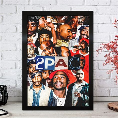 2pac Collage Rap Poster – Aesthetic Wall Decor