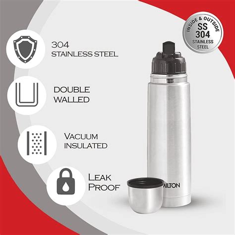 Stainless Steel 500ml Milton Thermosteel Flip Lid Flask For Gifting At