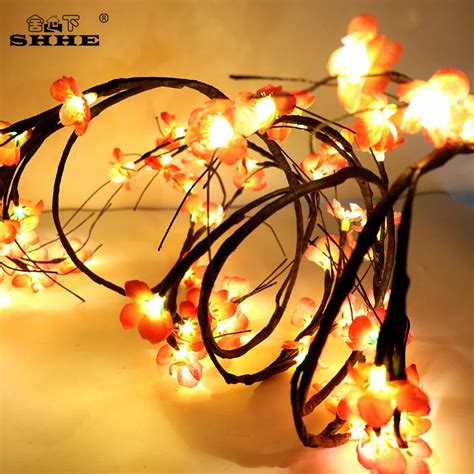 M Leds Plum Blossom Twig Garland String Lights Willow Vine