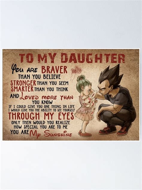 "Vegeta & Bulla To My Daughter You Are My Sunshine, Special Gift For ...