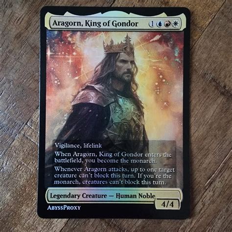 Aragorn King Of Gondor A Foil MTG Proxy Abyss Proxy Shop