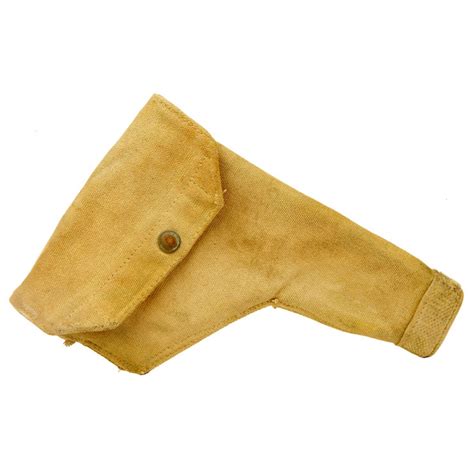 WWII British 37 Pattern Webley Or Enfield 38 Canvas Holster