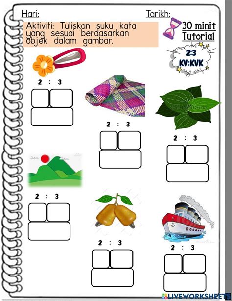 Perkataan Kvkvk Interactive Activity For Pemulihan Khas Live Worksheets