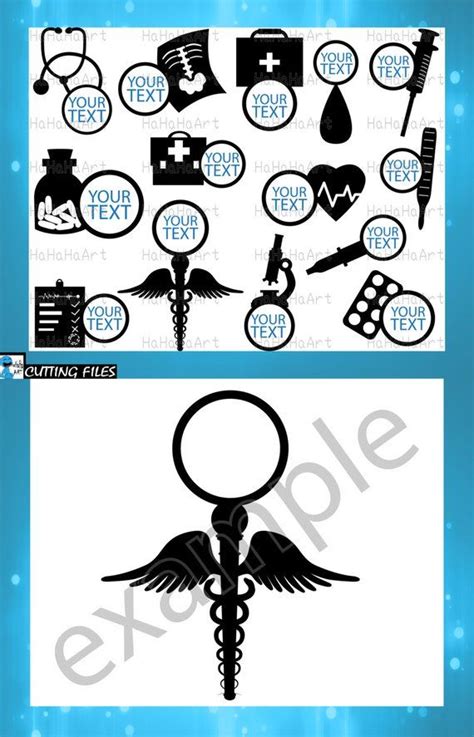 Doctor Monogram V2 Black Circle Digital Files Svg Eps Png Dxf 