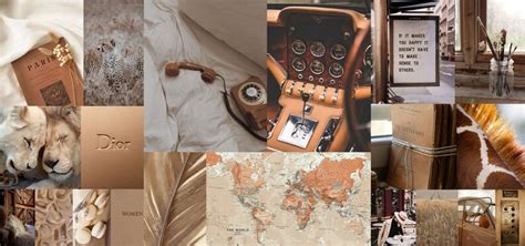 Boujee Light Brown Aesthetic Photo Collage Kit Of Pieces Etsy