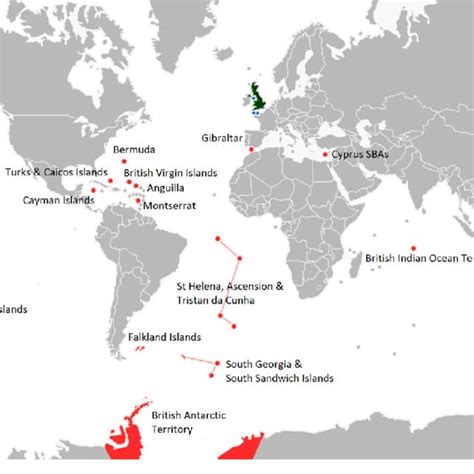 United Kingdom Territories Map