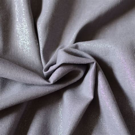 Tissu Paillettes Lin Viscose Gris A A Patrons