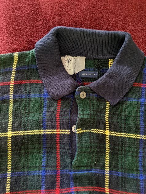 Vintage Polo Ralph Lauren Tartan Plaid Pullover Sweat… - Gem