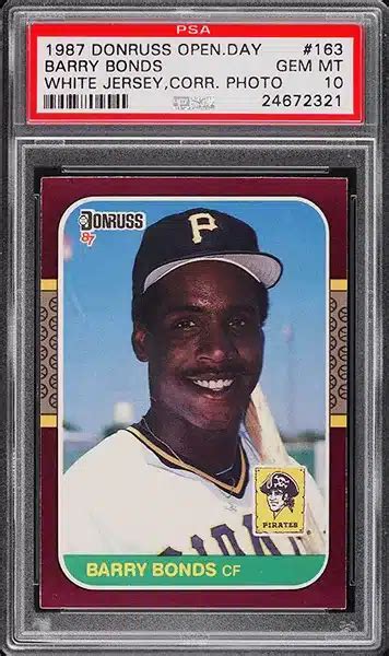 Best Barry Bonds Rookie Cards Values Prices