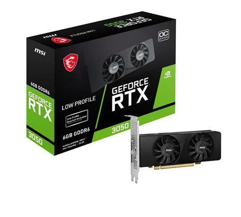 MSI GeForce RTX 3050 LP 6G OC - 6GB GDDR6 Speicher, 96-bit, 14 Gbps ...