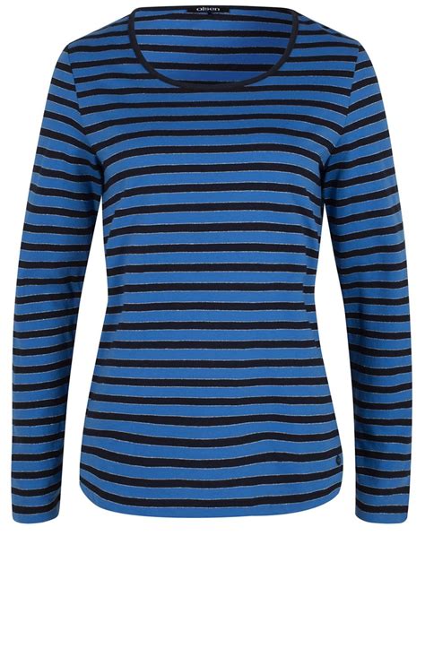 Olsen Blue Striped Jersey Top T Shirts And Tops From Shirt Sleeves Uk