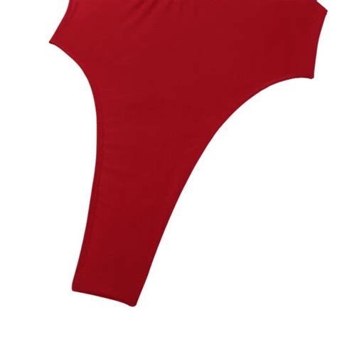 Womens High Cut Leotard Thong Lingerie Bodysuit Tops Sleeveless Jumpsuit Catsuit EBay