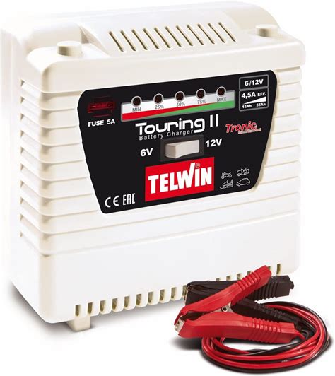 Telwin Caricabatterie Touring Per Auto Moto Wet Gel Pb Ca Agm