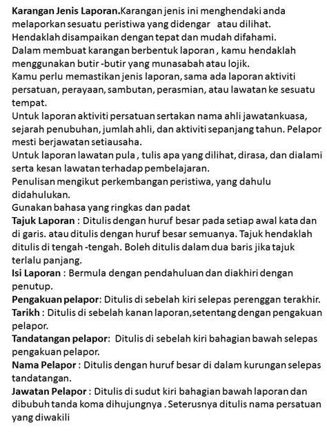 Bahasa Melayu Upsr Karangan Bm Laporan