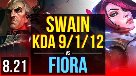 Swain Vs Fiora Top Kda Early Solo Kills Dominating Euw