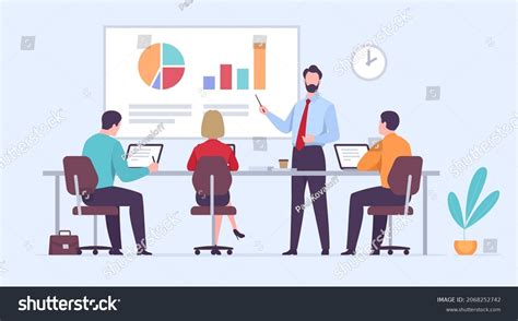 Business Training Flat Concept Vector Illustration Stock Vector (Royalty Free) 2068252742 ...