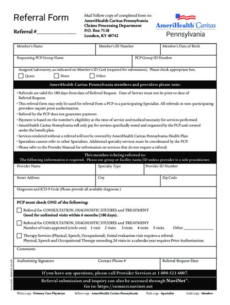 Fillable Online General Outpatient Referral Form Referral Request