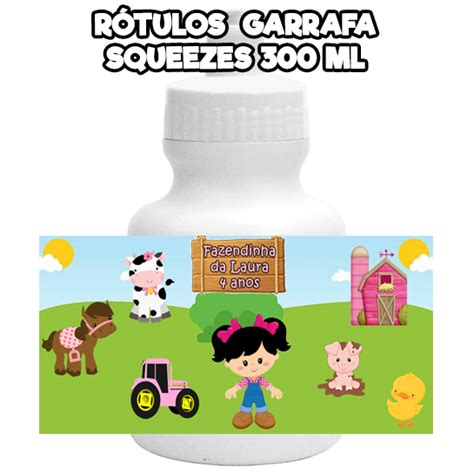 KIT 30 RÓTULOS ADESIVOS PARA GARRAFA SQUEEZE 300 ML TOTALMENTE