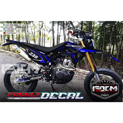 Jual Decal Crf 150 L Full Body PUTIH BIRU HITAM PUTIH Dengan Pilihan