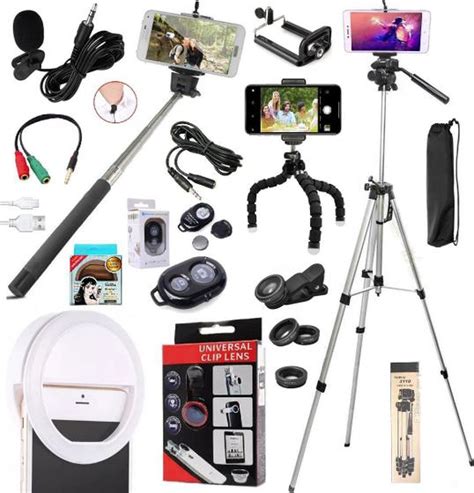 Kit Acess Rios Para Youtuber Microfone Lapela Celular Trip