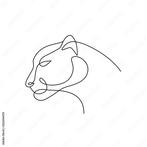 Panther line art logo Stock Vector | Adobe Stock