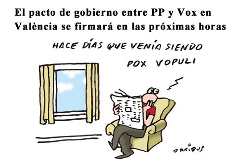 El Pacto De Gobierno Entre Pp Y Vox En València Se Firmará En Las