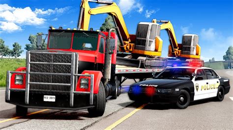 POLICE CHASE SEMI TRUCK & TRAILER! - BeamNG Drive Mods - Mindovermetal ...