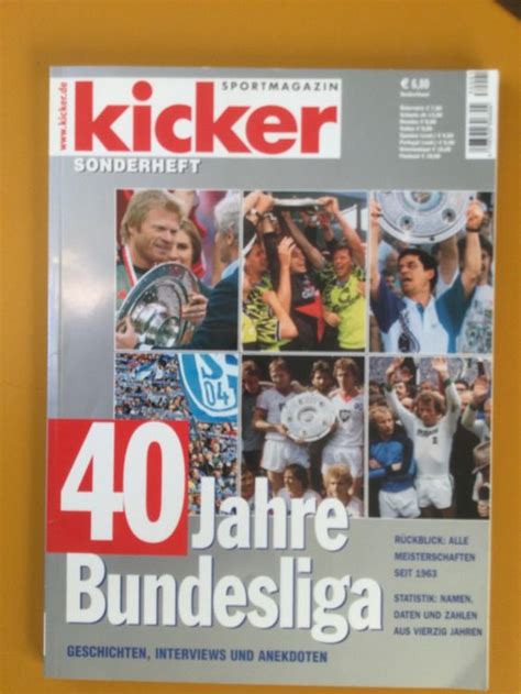 Kicker Sonderheft 40 Jahre Bundesliga Kaufen Auf Ricardo