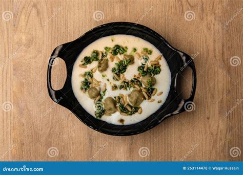 Top View Of Seviyan Kheer Or Payasam Or Sheer Khurma Served During